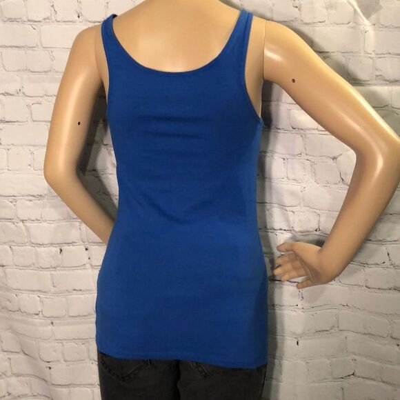 Old Navy Long Tank Top Bright Blue Medium - Picture 5 of 8